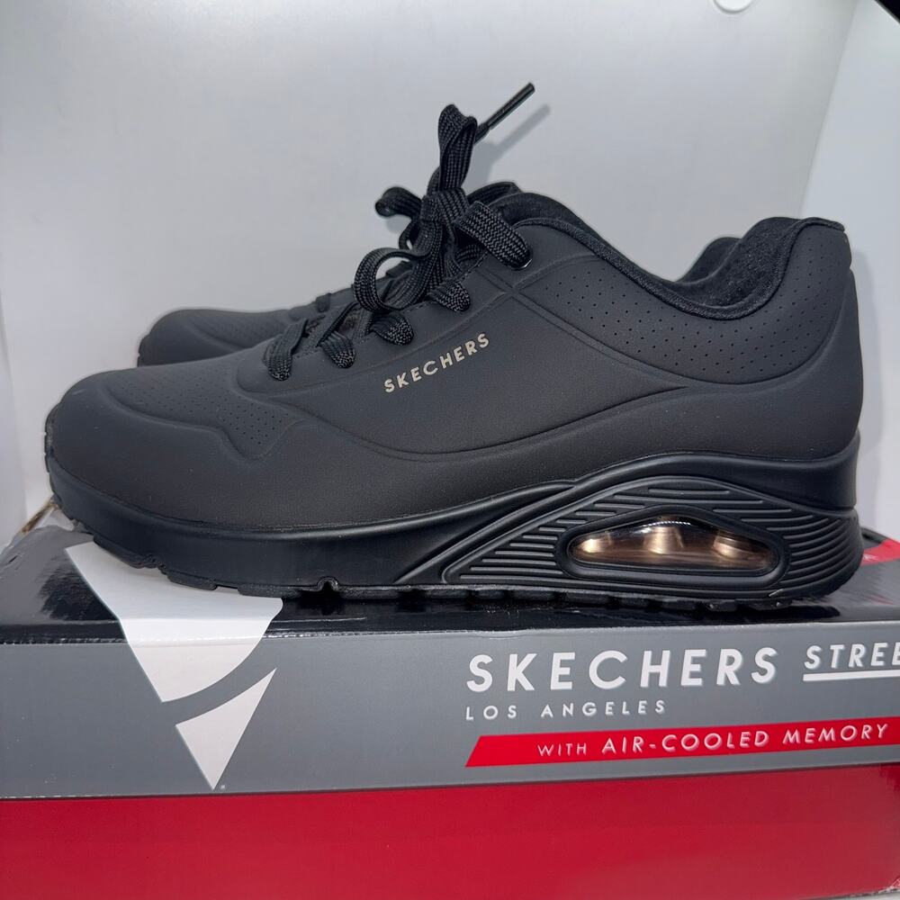 Skechers Uno Stand On Air Running Sneaker Women's Size US 10 Black 73690-BBK